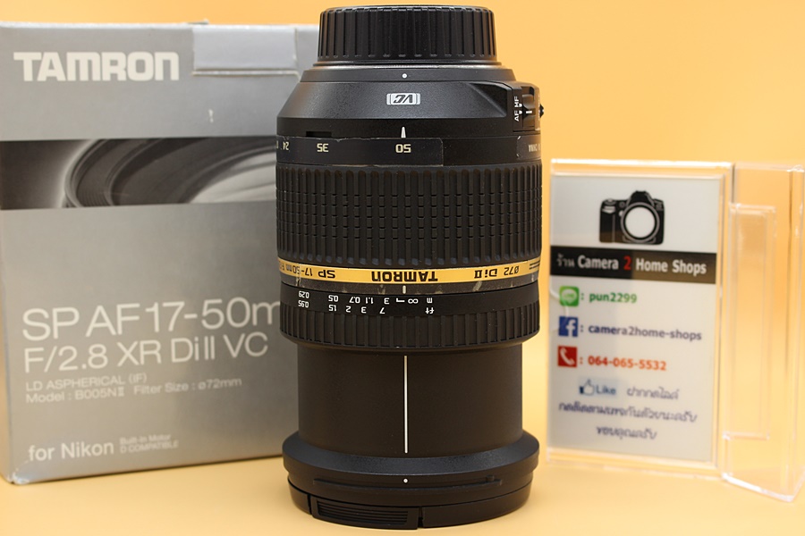 ขาย Lens Tamron SP 17-50mm F2.8 XR Di II VC (for Nikon) สภาพสวย อดีตประกันศูนย์ ไร้ฝุ่น ฝ้า รา ตัวหนังสือคมชัด อุปกรณ์ครบกล่อง  อุปกรณ์และรายละเอียดของสินค